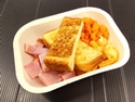 French toast and old-fashioned ham (pork)