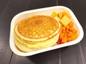 Breakfast pancakes sandwich