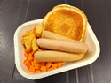 Crepe and sausage plate